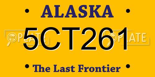 5CT261 Alaska License Plate