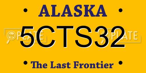 5CTS32 Alaska License Plate