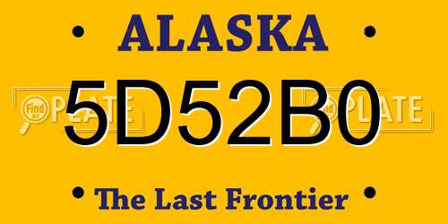 5D52B0 Alaska License Plate