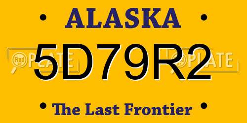 5D79R2 Alaska License Plate