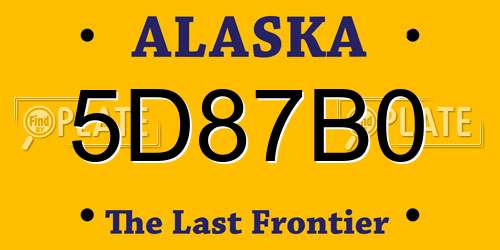 5D87B0 Alaska License Plate