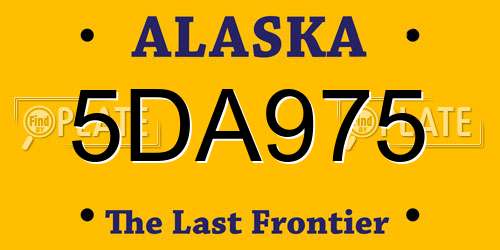 5DA975 Alaska License Plate