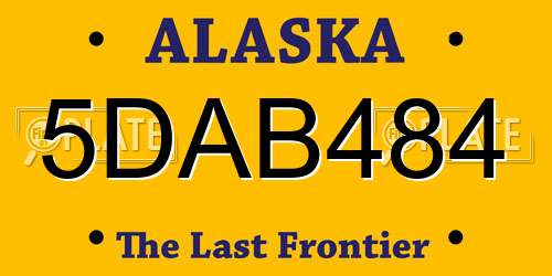 5DAB484 Alaska License Plate