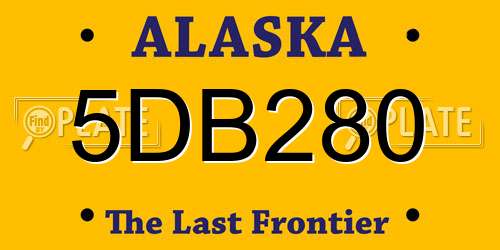 5DB280 Alaska License Plate