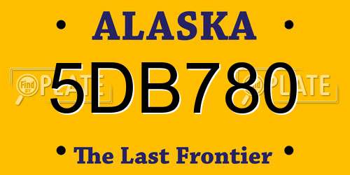 5DB780 Alaska License Plate
