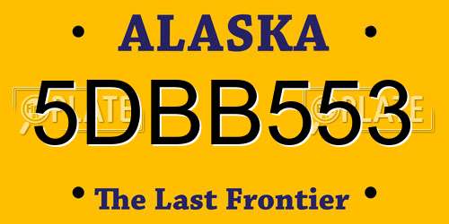 5DBB553 Alaska License Plate
