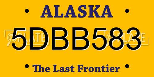 5DBB583 Alaska License Plate