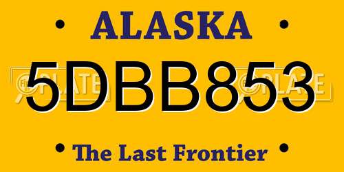 5DBB853 Alaska License Plate