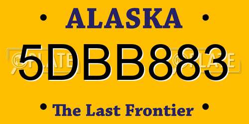 5DBB883 Alaska License Plate