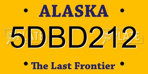 5DBD212 Alaska License Plate