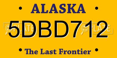 5DBD712 Alaska License Plate