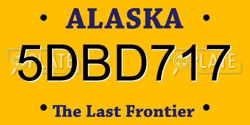 5DBD717 Alaska License Plate