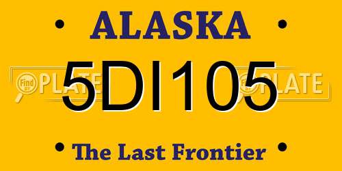 5DI105 Alaska License Plate