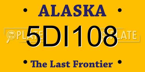 5DI108 Alaska License Plate
