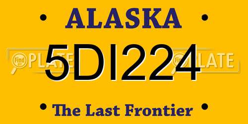 5DI224 Alaska License Plate
