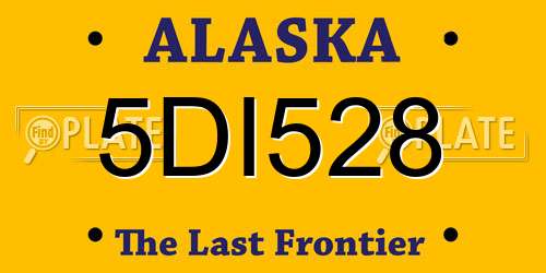 5DI528 Alaska License Plate