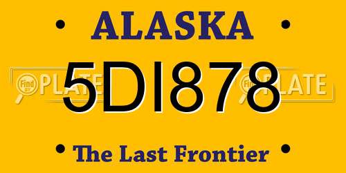 5DI878 Alaska License Plate