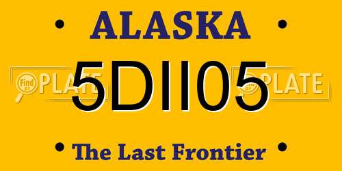 5DII05 Alaska License Plate