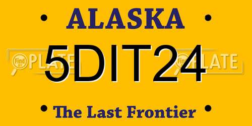 5DIT24 Alaska License Plate