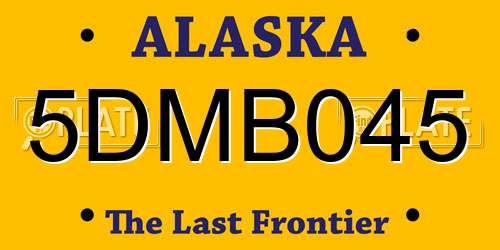 5DMB045 Alaska License Plate
