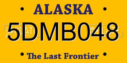 5DMB048 Alaska License Plate