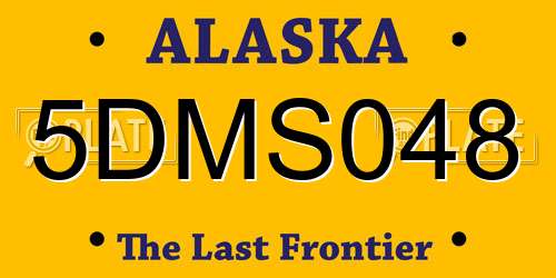 5DMS048 Alaska License Plate