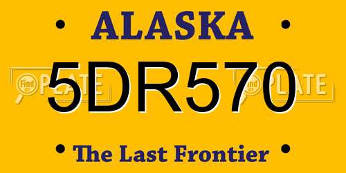5DR570 Alaska License Plate