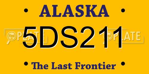 5DS211 Alaska License Plate