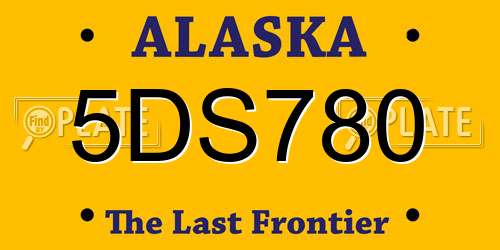5DS780 Alaska License Plate