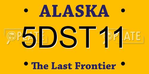 5DST11 Alaska License Plate