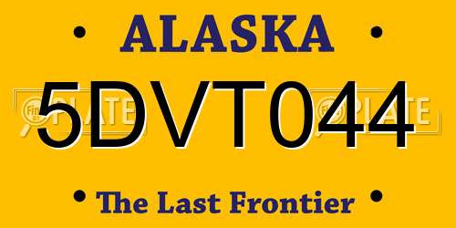 5DVT044 Alaska License Plate