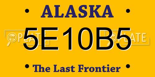 5E10B5 Alaska License Plate