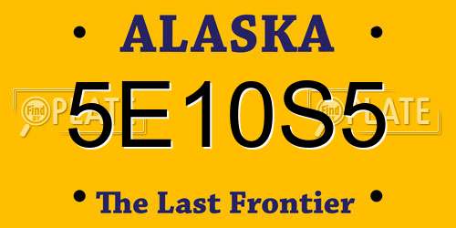 5E10S5 Alaska License Plate