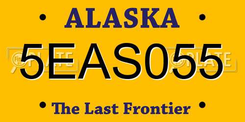 5EAS055 Alaska License Plate