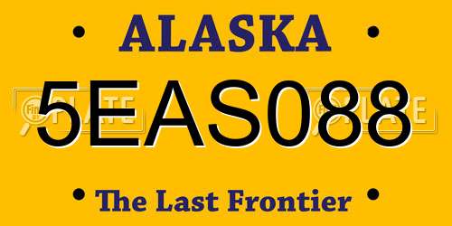 5EAS088 Alaska License Plate