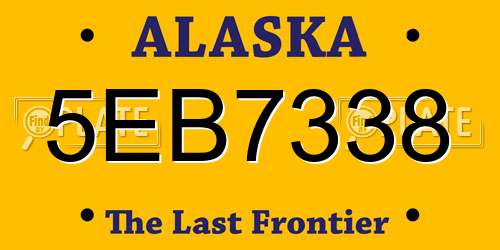 5EB7338 Alaska License Plate