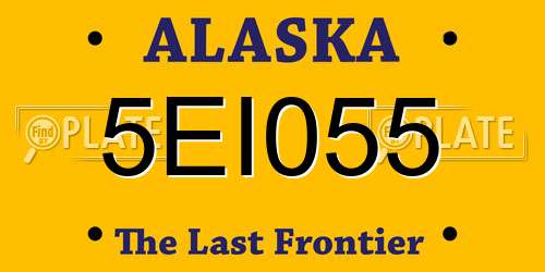 5EI055 Alaska License Plate