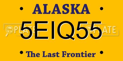 5EIQ55 Alaska License Plate