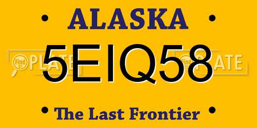 5EIQ58 Alaska License Plate