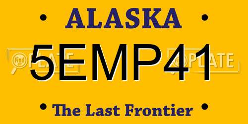 5EMP41 Alaska License Plate