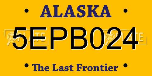 5EPB024 Alaska License Plate