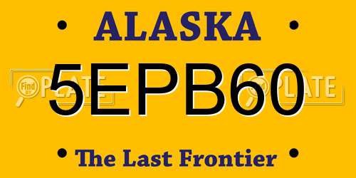 5EPB60 Alaska License Plate