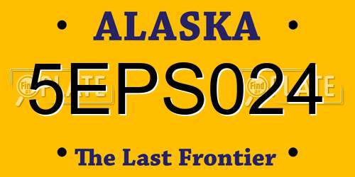 5EPS024 Alaska License Plate