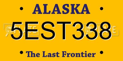 5EST338 Alaska License Plate