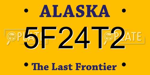 5F24T2 Alaska License Plate