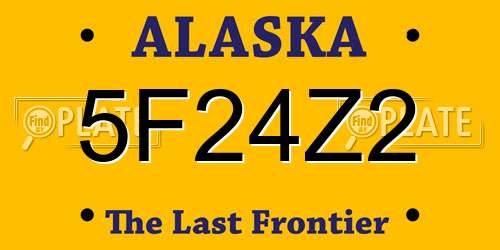 5F24Z2 Alaska License Plate