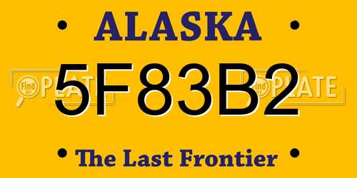 5F83B2 Alaska License Plate