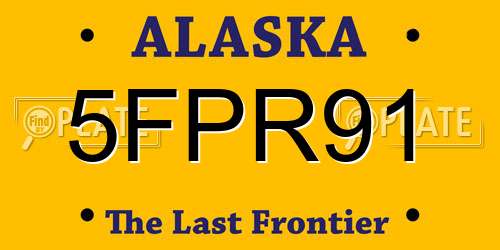 5FPR91 Alaska License Plate
