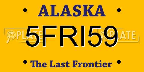 5FRI59 Alaska License Plate