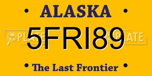 5FRI89 Alaska License Plate